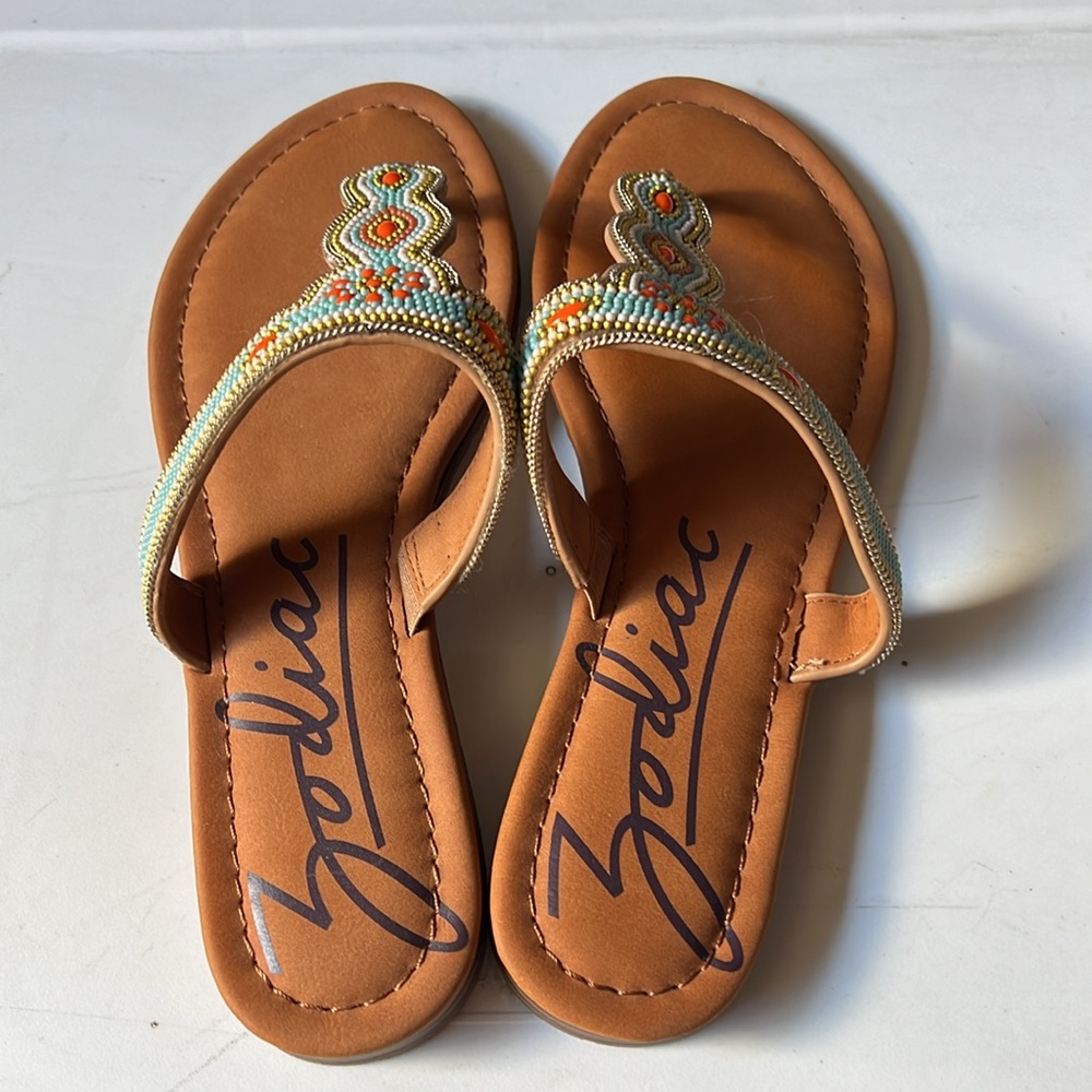 Zodiac Multi Colored Beaded Sandal - Picture 2 of 2